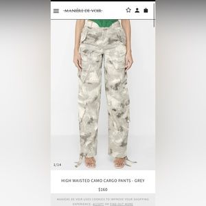 Maniere De Voir (MDV) camp cargo pants. Usable pockets, adjustable waist straps